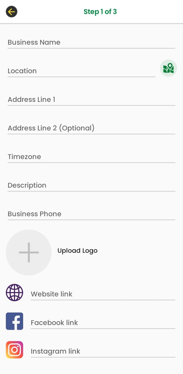 MyServiceGo App Screen
